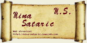 Mina Satarić vizit kartica